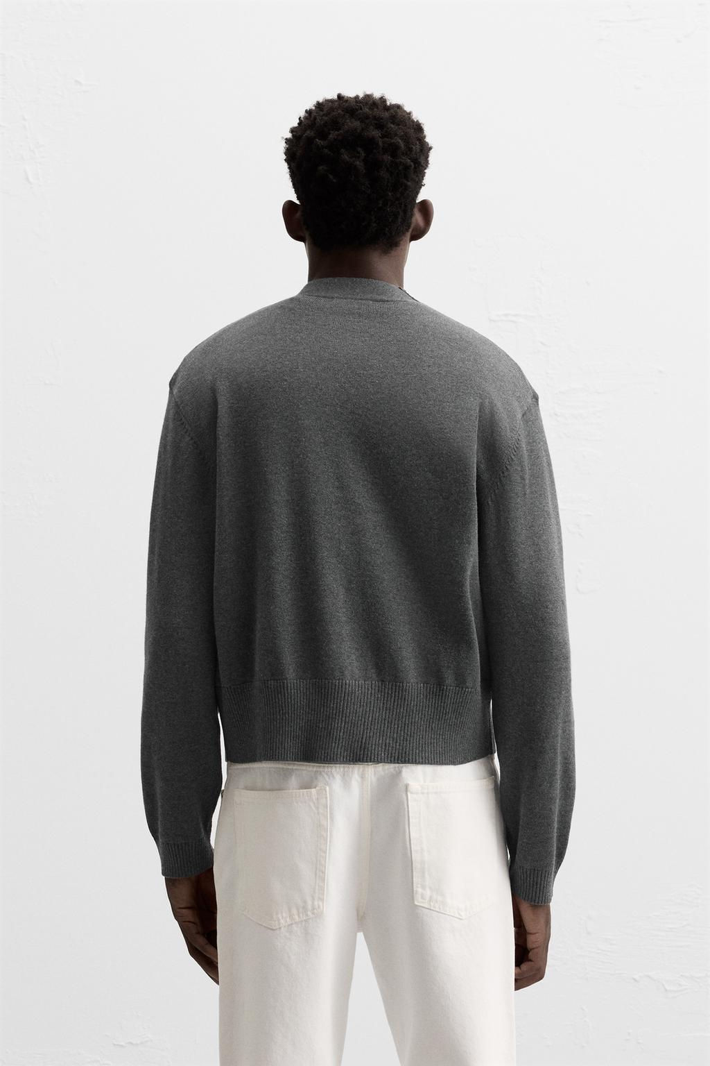 ASYMMETRIC NECKLINE CARDIGAN - Zara фото 3