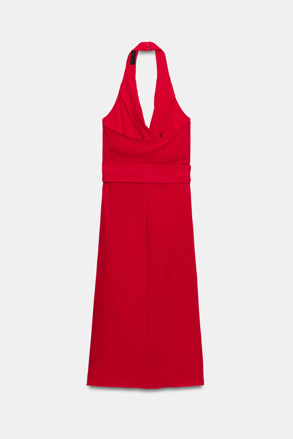 VESTIDO MIDI CRUZADO CINTUR?N / Rojo - Zara фото 9