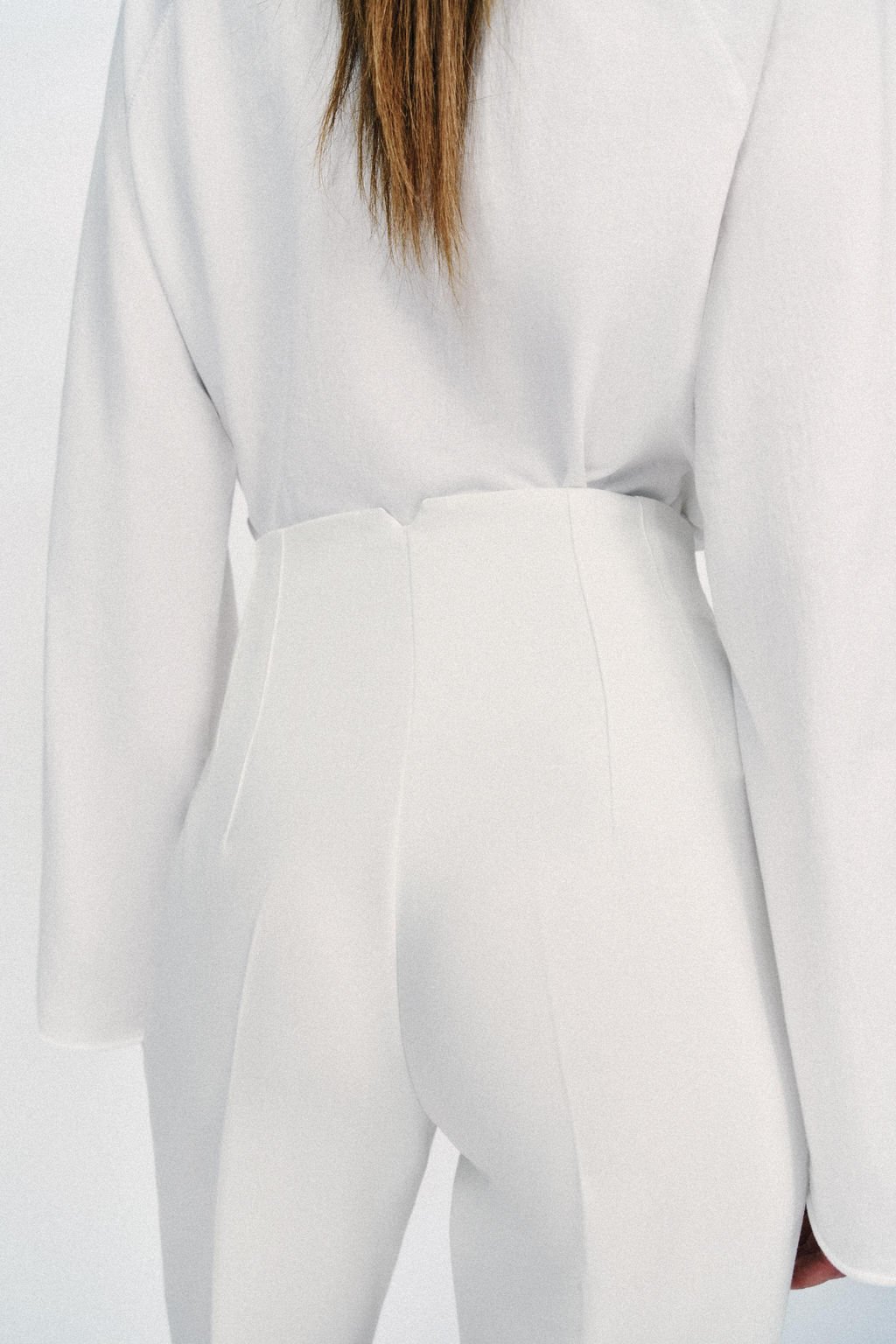 PANTAL?N TIRO ALTO / Blanco - Zara фото 7