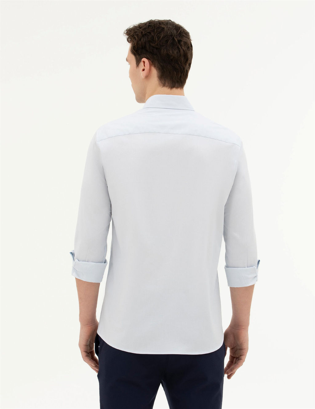 A__k Mavi Slim Fit Uzun Kollu G_mlek - Pierre cardin фото 5