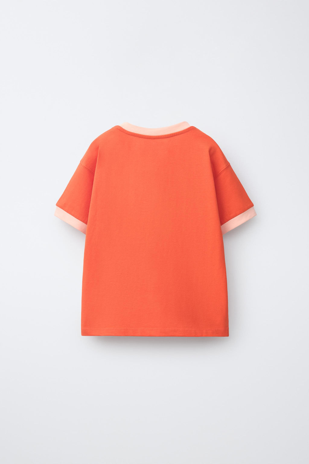 CAMISETA TEXTO CONTRASTE / Rojo / Naranja - Zara фото 2