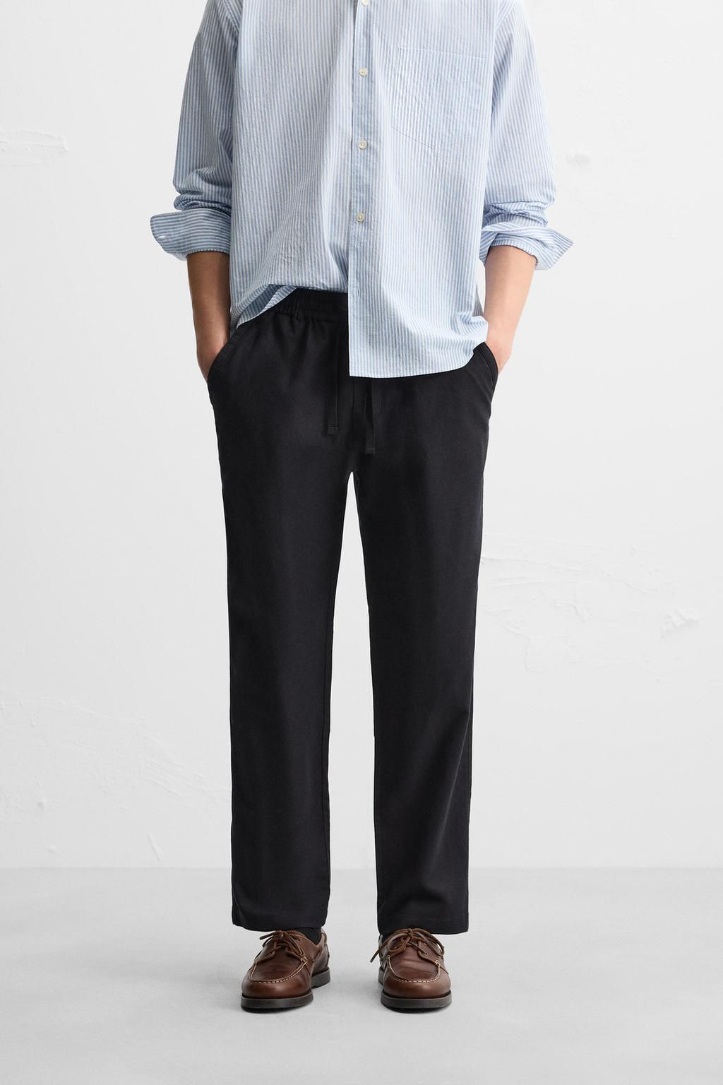 RELAXED FIT JOGGER WAIST TROUSERS - Zara фото 15