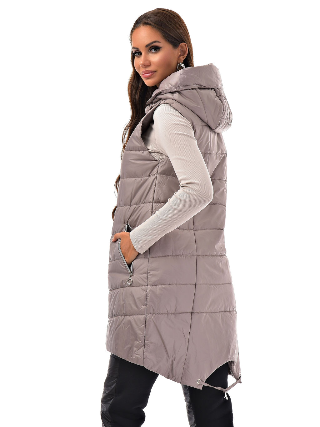 .Жилет из плащевки утепленный синтепон 150г - А+б коллекция фото 10