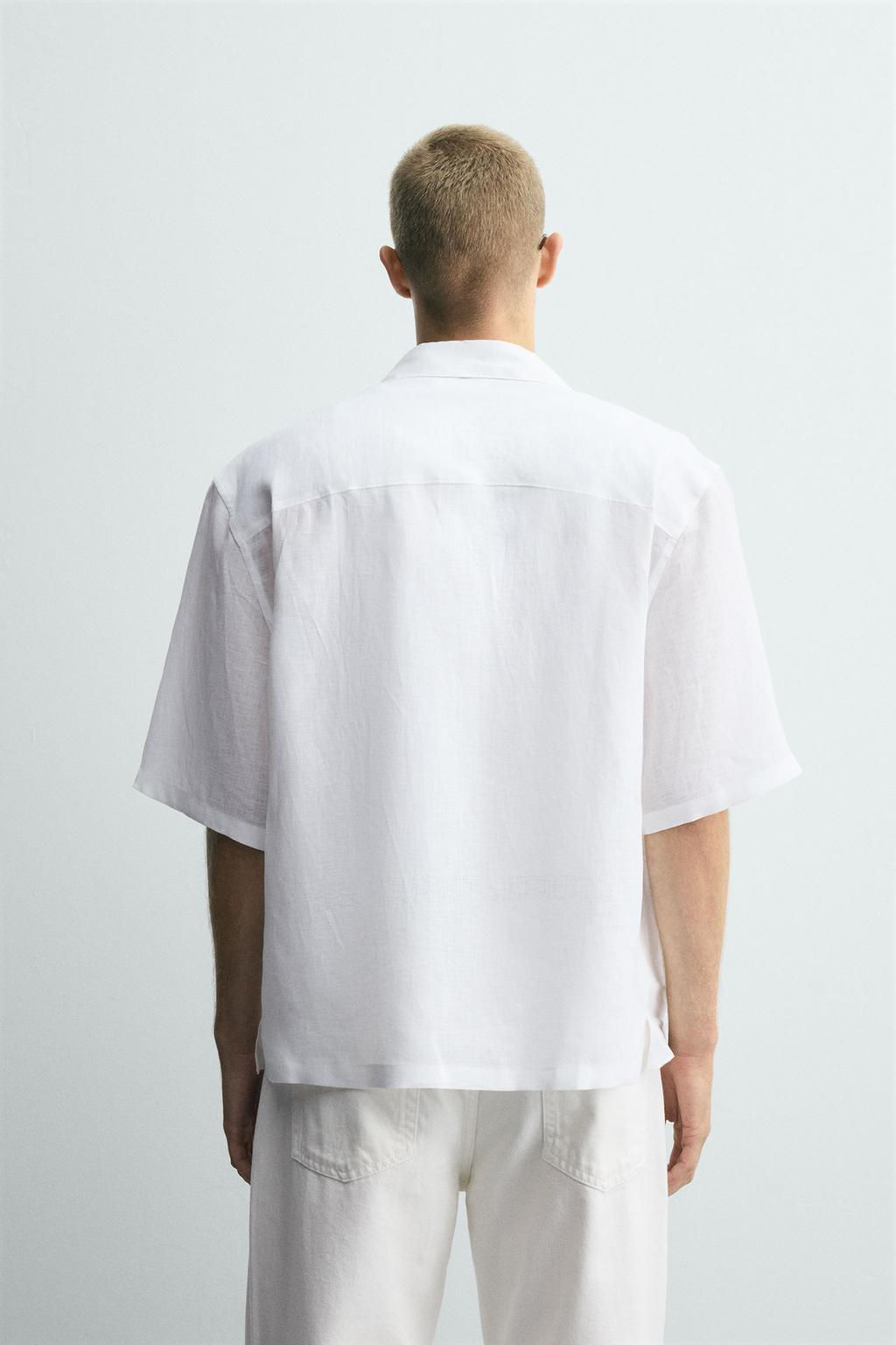 100% LINEN KIMONO SHIRT - Zara фото 13
