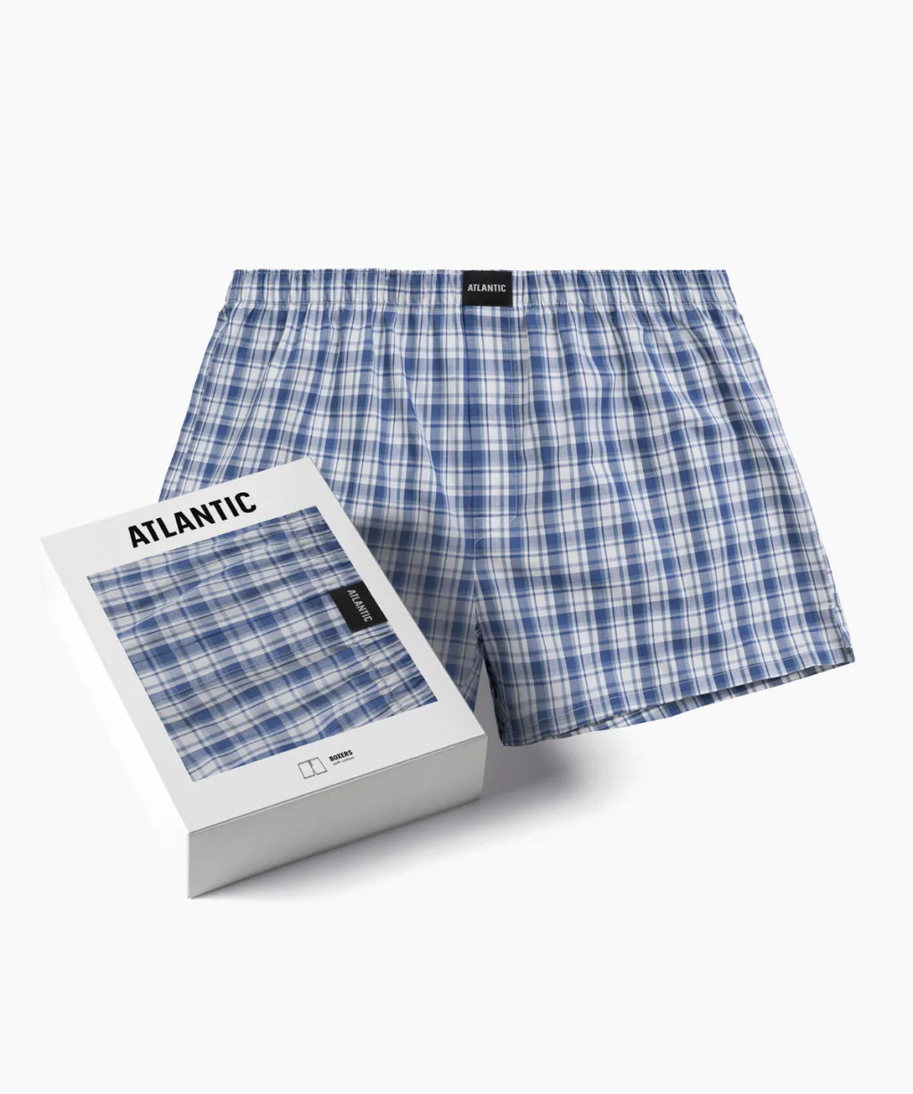 ATLANTIC MBT-002 Трусы боксеры Cotton голубой  фото 2