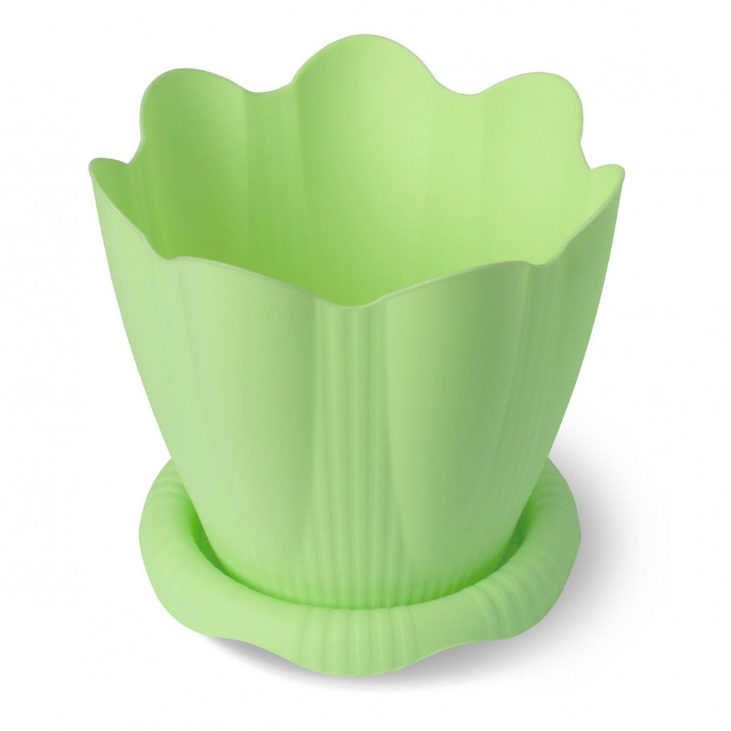 Горшок для цветов п/эт. с поддоном "Эдельвейс" 1,5л (d16см)