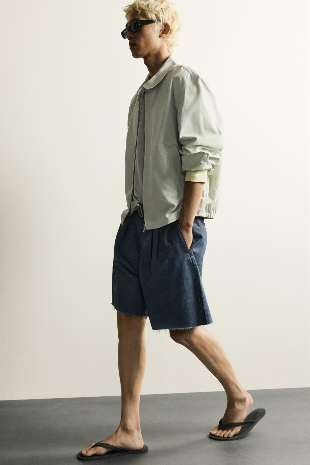BERMUDA RELAXED FIT LAVADO IRREGULAR / Azul - Zara фото 6