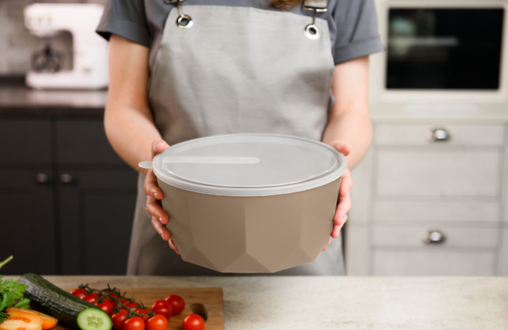 Салатник Plast Team STOCKHOLM с крышкой 4,6 л шоколадный мокко PT171510015