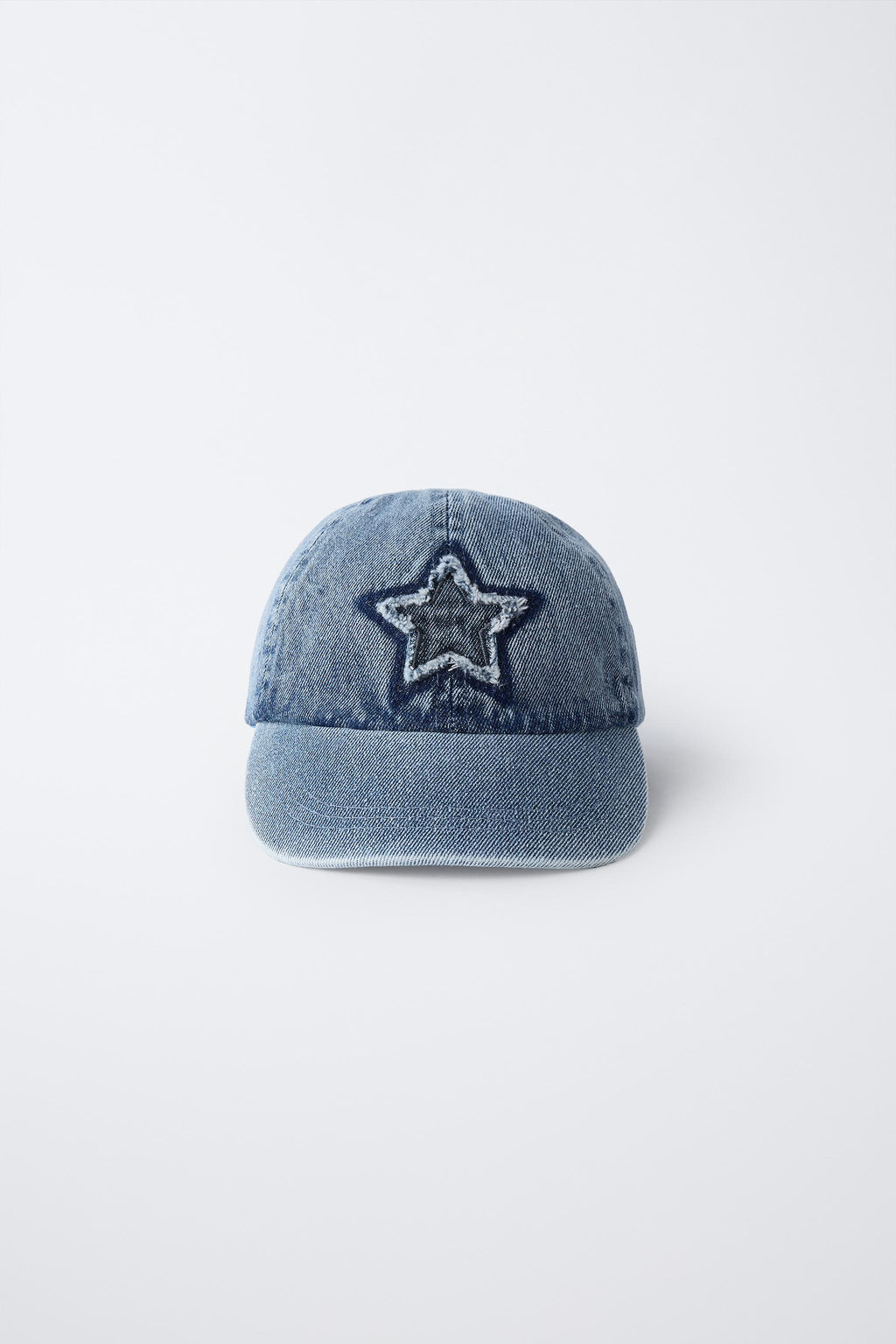 3-14 YEARS/ DENIM CAP WITH EMBROIDERED STAR