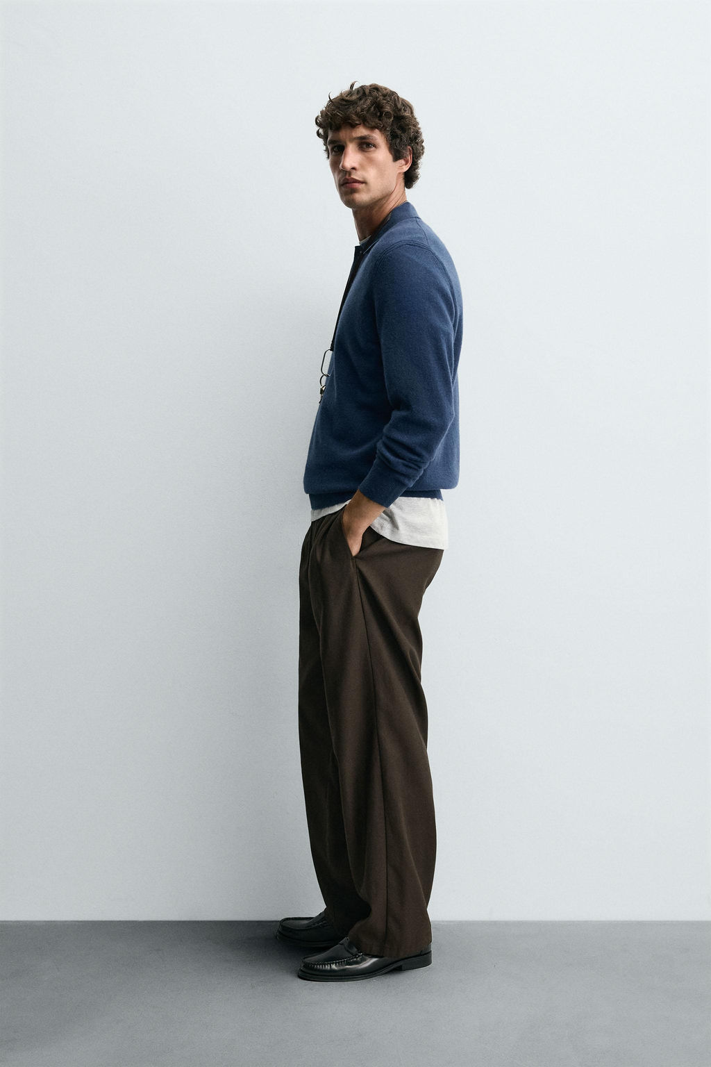 WOOL - CASHMERE KNIT POLO SHIRT - Zara фото 12