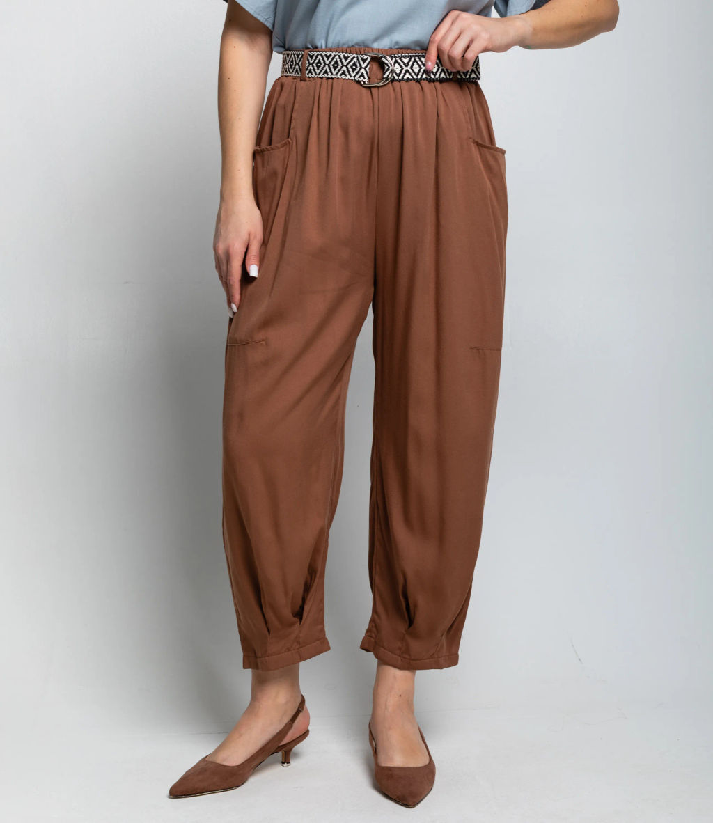Брюки #ОКТ085008, коричневый - Dommod фото 2