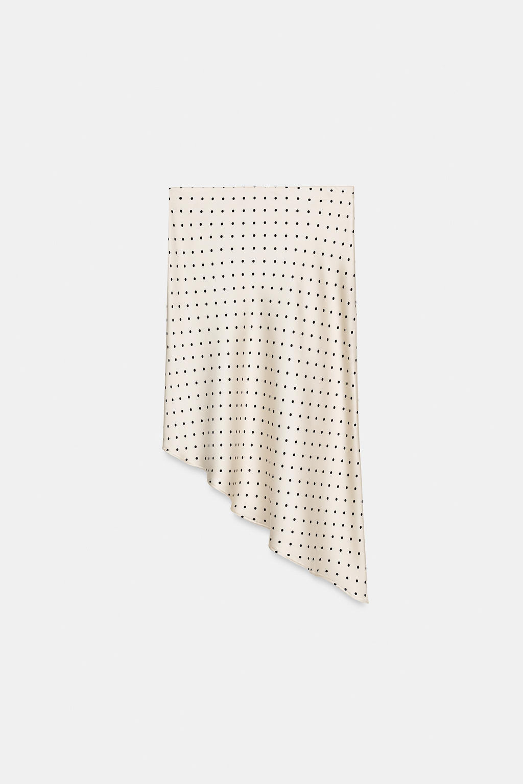 ASYMMETRIC POLKA DOT SATIN SKIRT - Zara фото 9