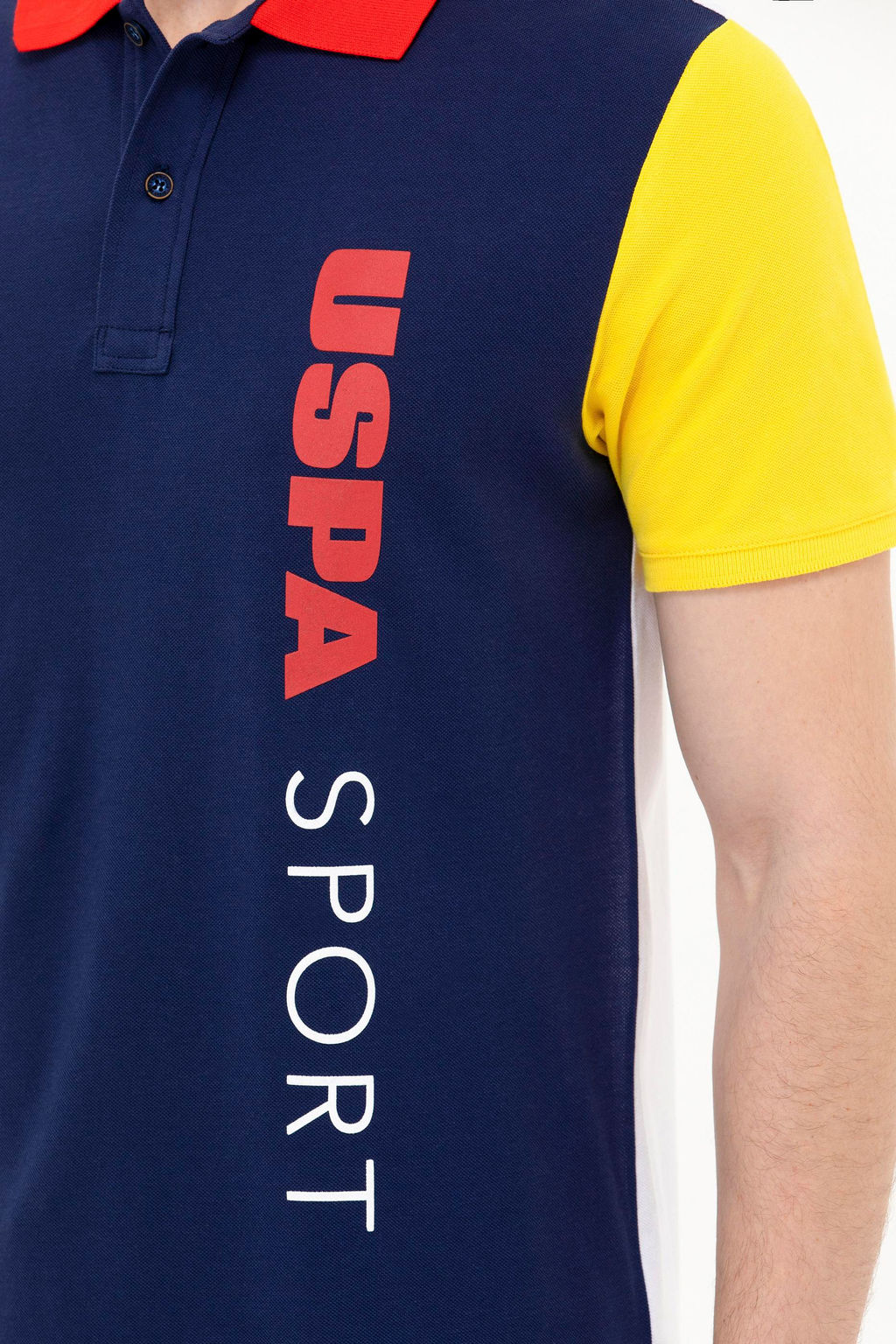 U. S. Polo Assn Мужская темно-синяя футболка с воротником-поло - U.s. polo assn фото 8