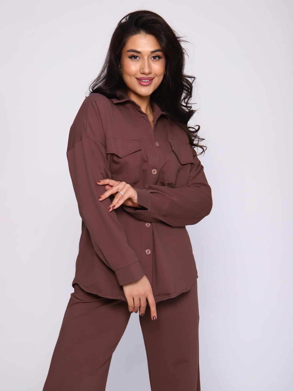 Костюм София (рубашка+брюки)_310/кофейный - Ihomelux фото 5