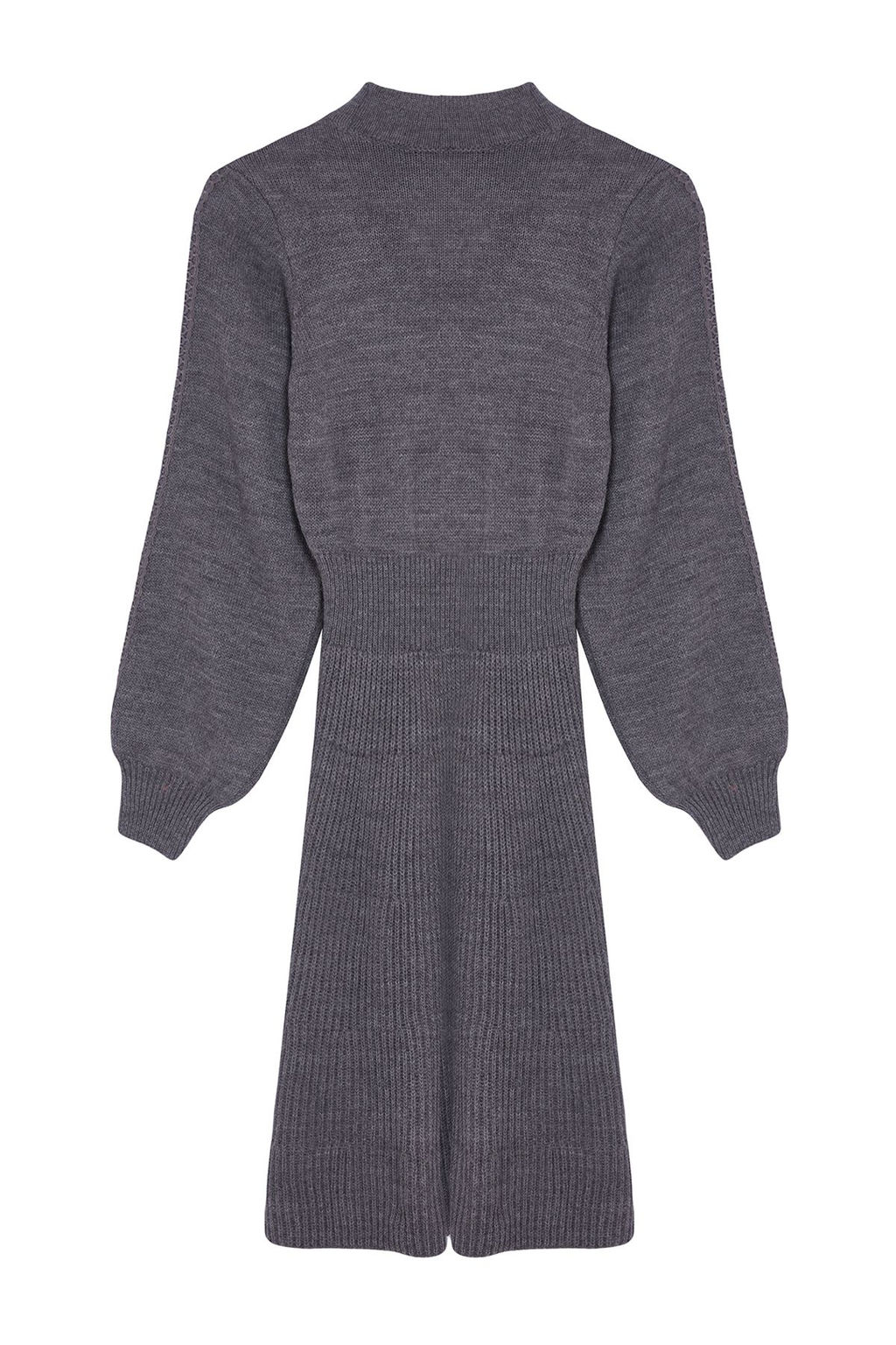 TRENDYOLMILLA Kahverengi Mini Triko Dantelli Elbise TWOAW22EL0011 фото 15