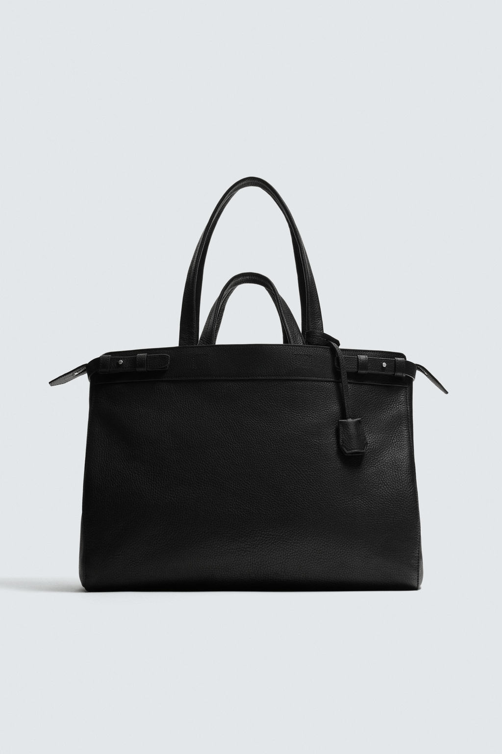 BOLSO SHOPPER PIEL / Negro - Zara фото 3