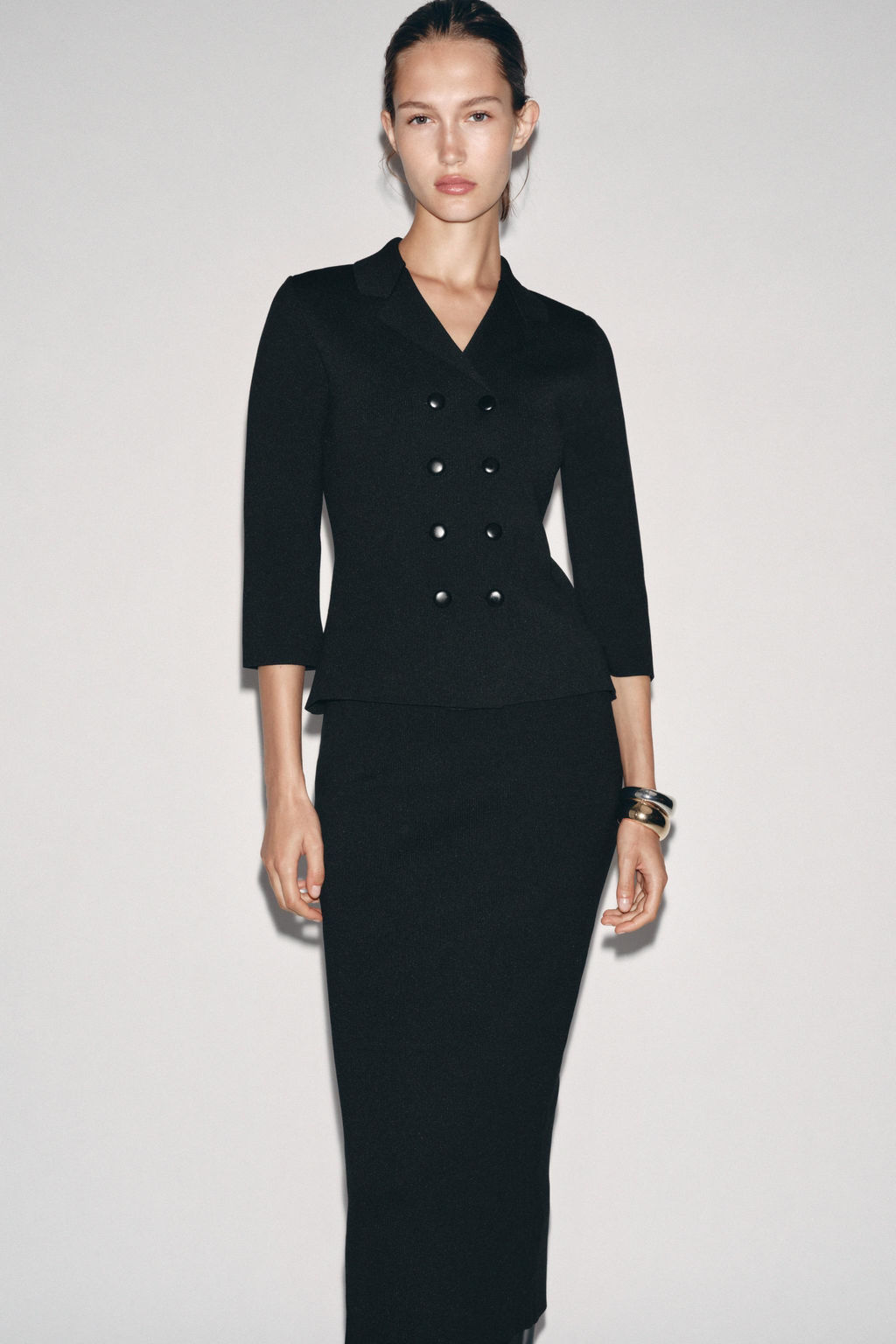 DOUBLE-BREASTED KNIT JACKET - Zara фото 2