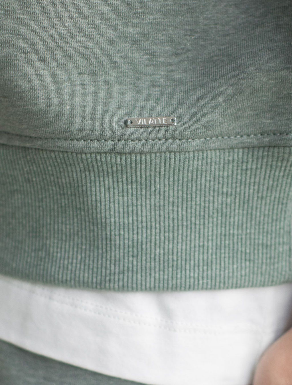 Свитшот свободный из петельчатого футера двухнитки с эластаном - Vilatte фото 4