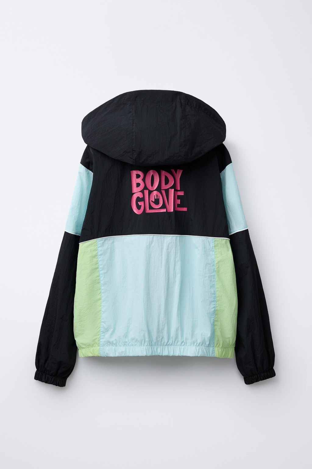 ZARA X BODY GLOVE ® LIGHTWEIGHT COLOUR BLOCK RAINCOAT  фото 2