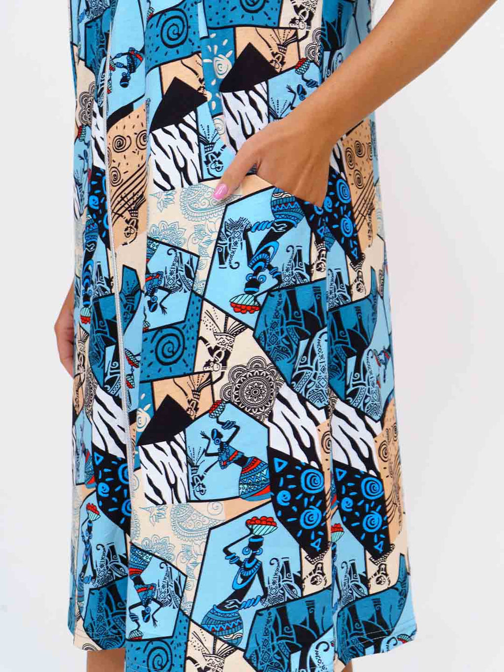 Халат женский , цвет голубой