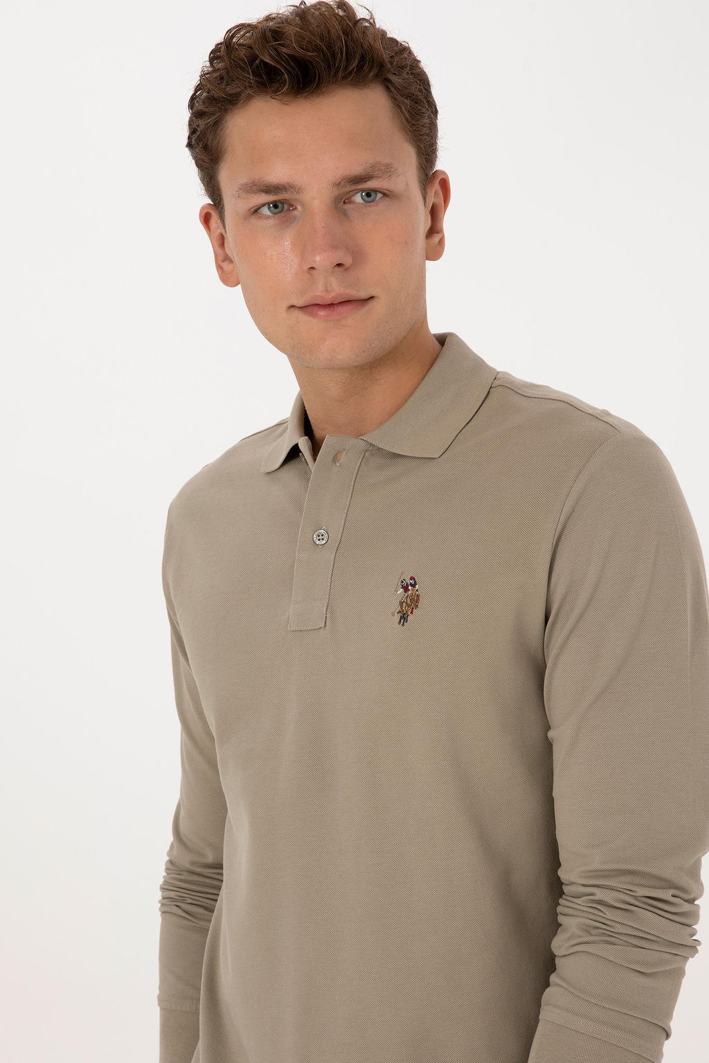 Erkek A__k Haki Basic Sweatshirt - U.s. polo assn фото 2