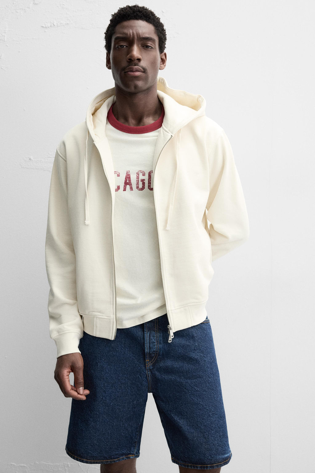 BASIC HOODIE WITH ZIP - Zara фото 6