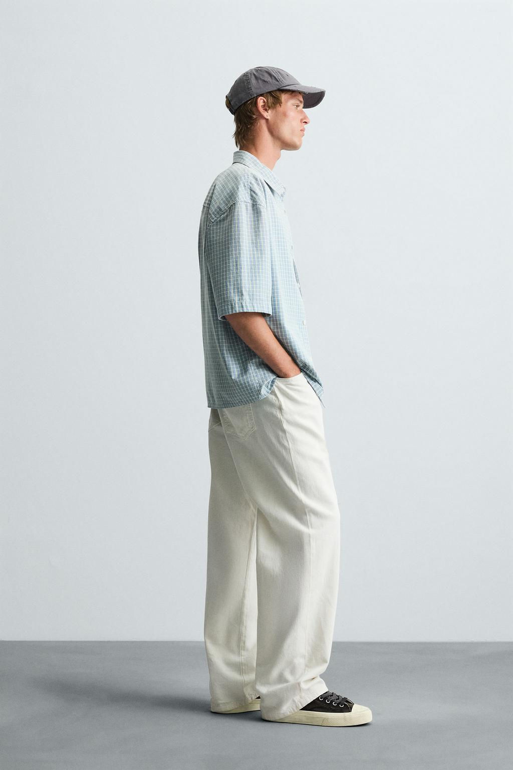 RELAXED FIT CHECK SHIRT - Zara фото 4