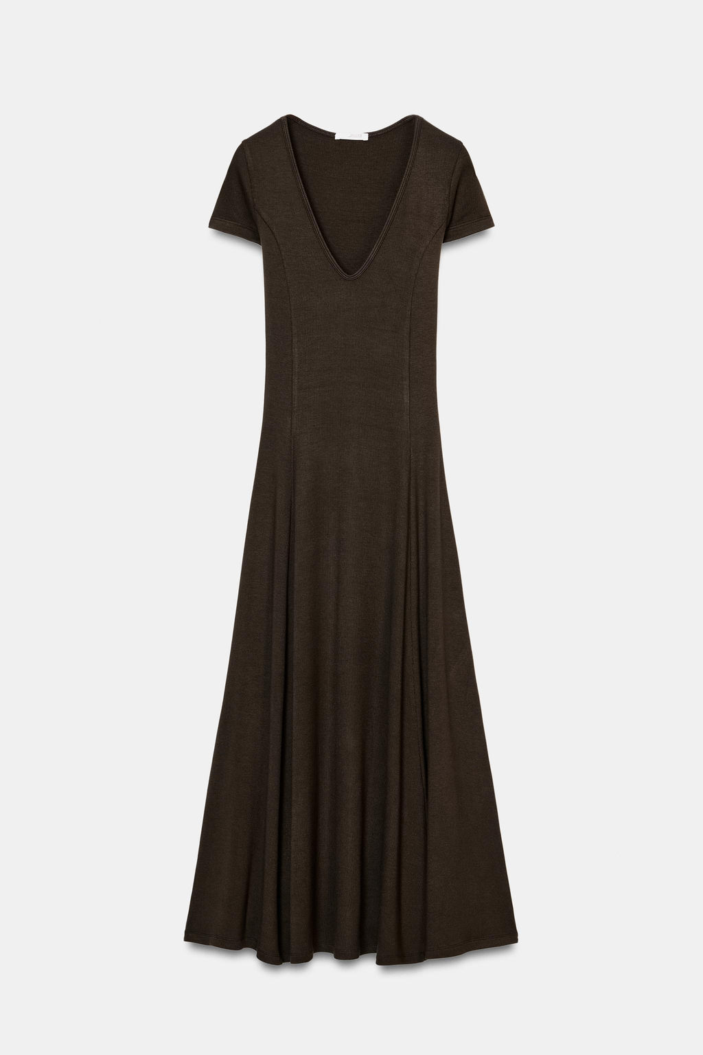 LONG RIBBED DRESS - Zara фото 5