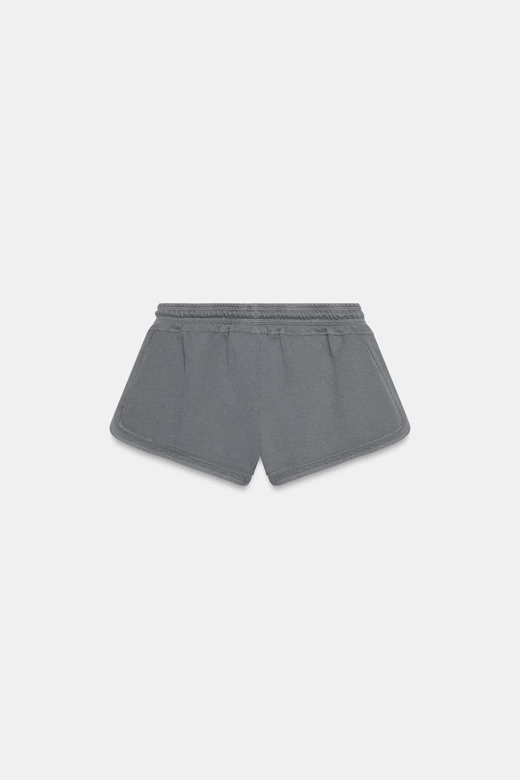 SHORTS CORDONES EFECTO LAVADO / Plomo - Zara фото 4