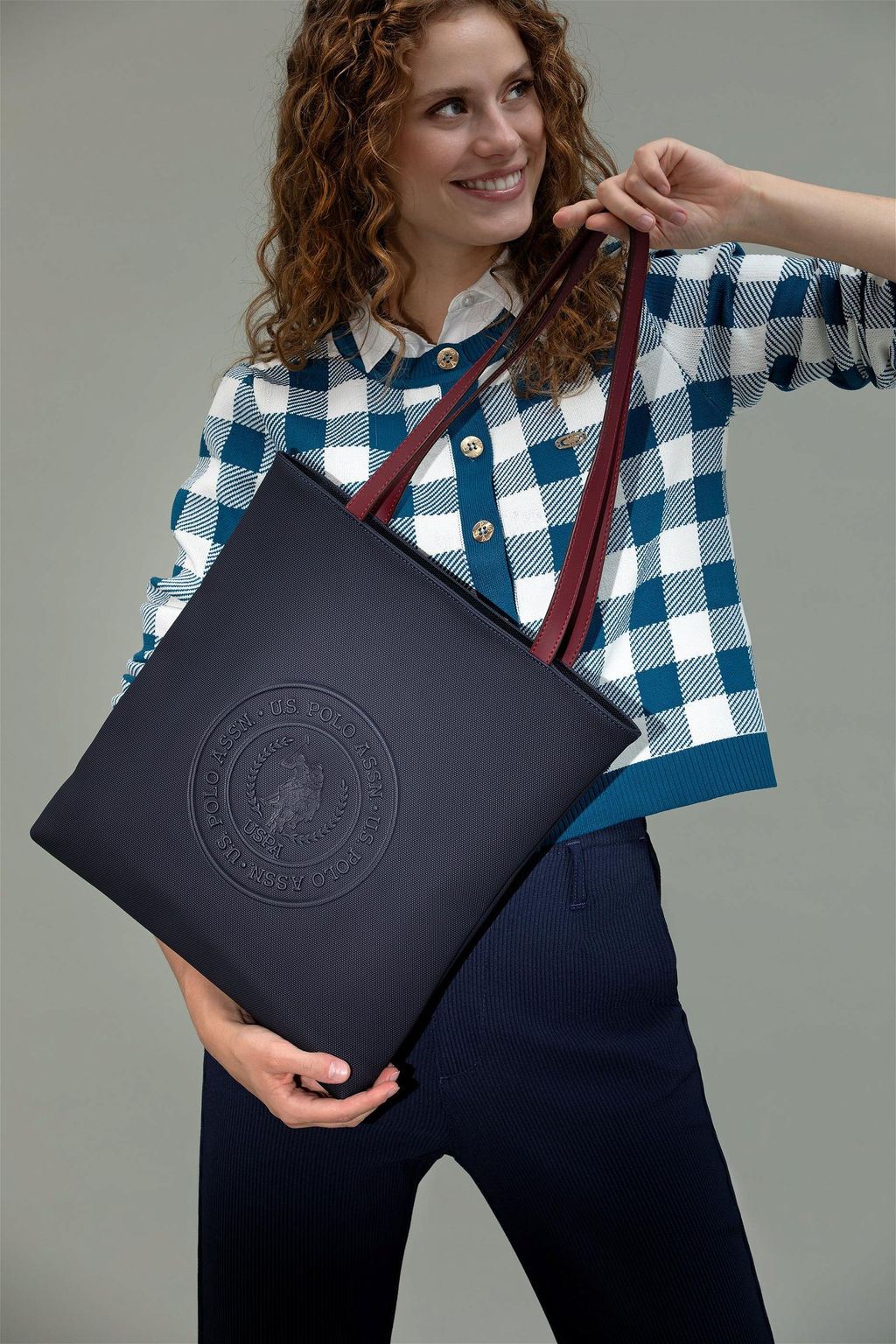 Женская темно-синяя сумка через плечо - U.s. polo assn фото 2