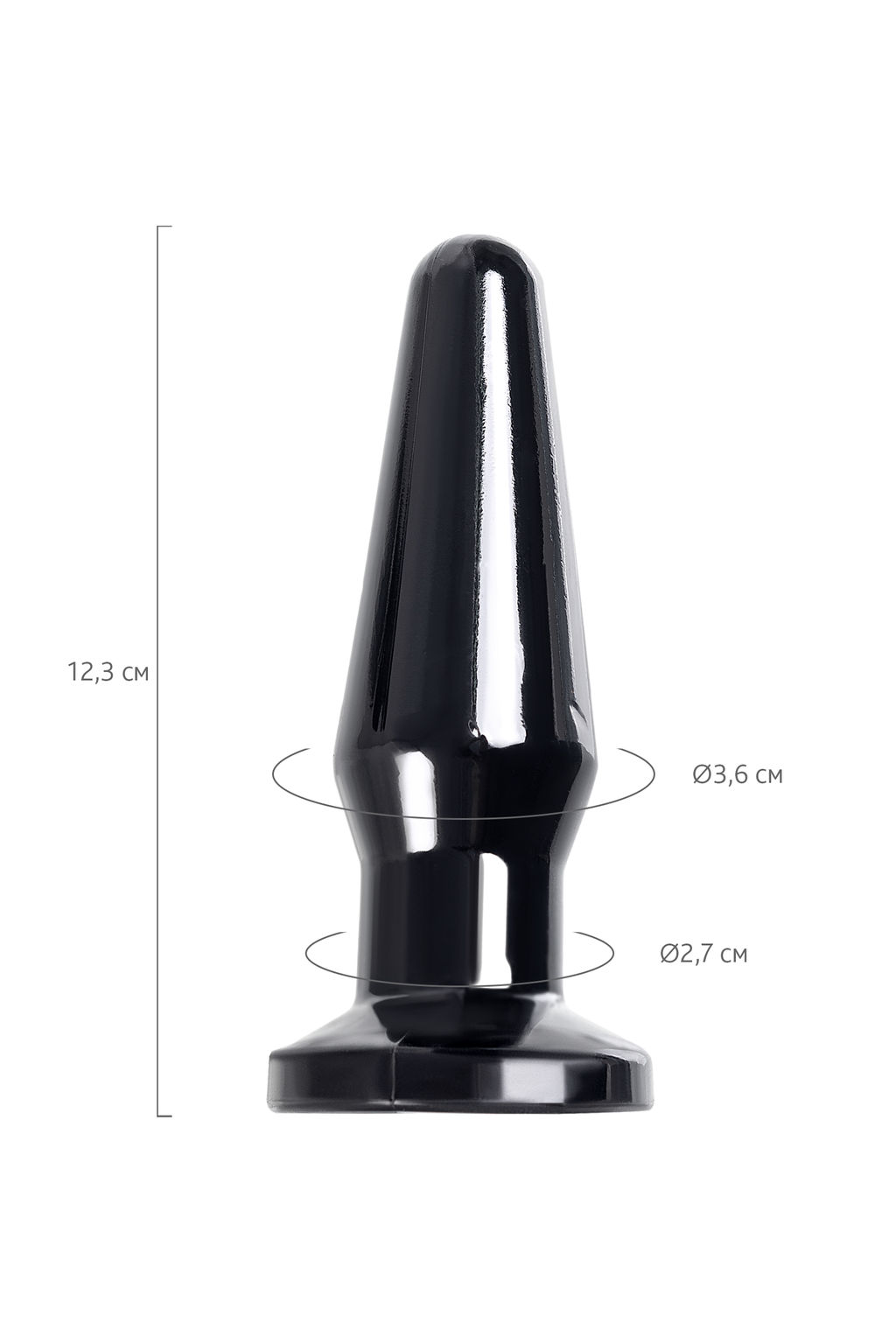 Анальная втулка TOYFA POPO Pleasure Gemini , TPE, черная, 12,4 см
