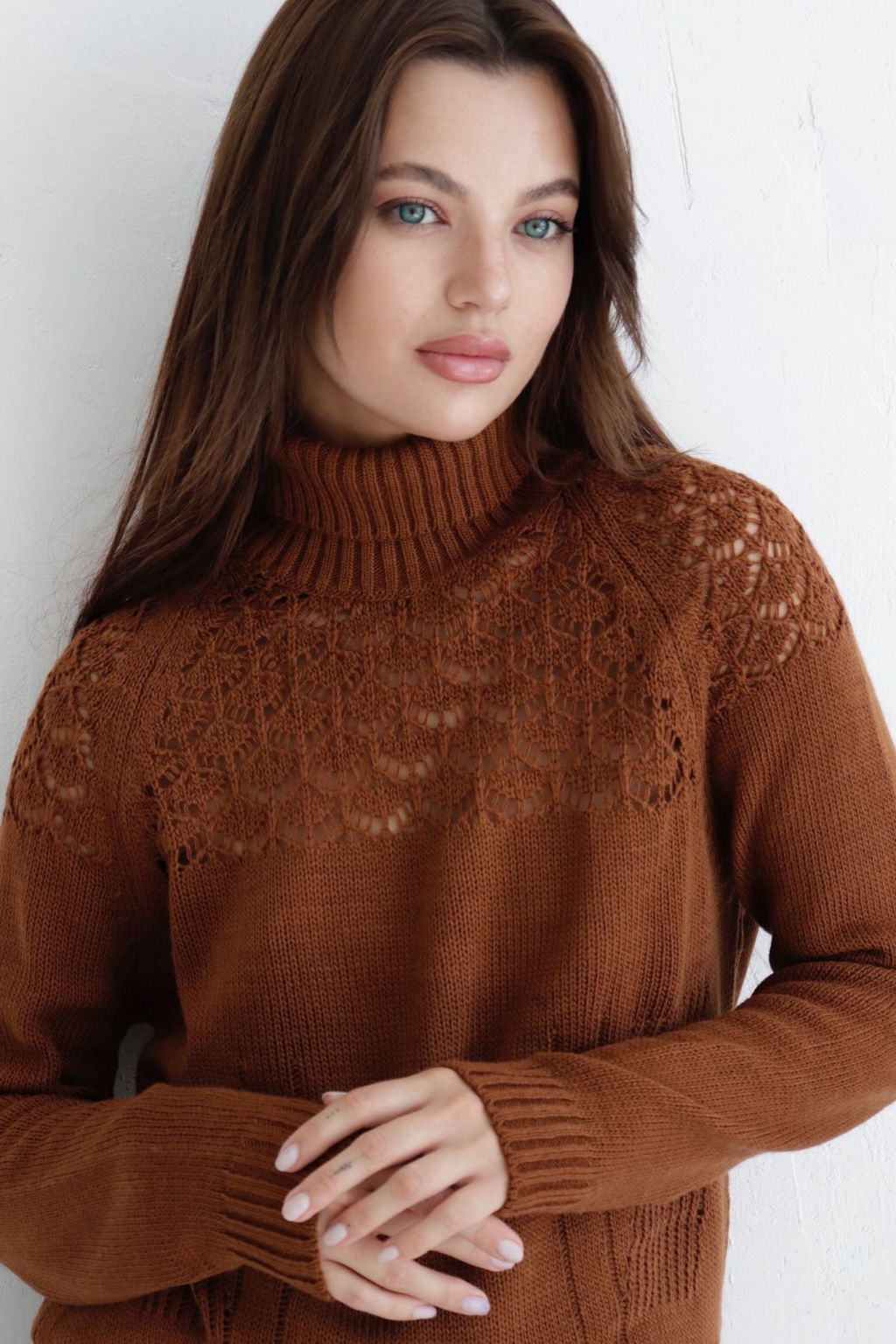 10073 Свитер с альпакой кофейный - Martichelli фото 8