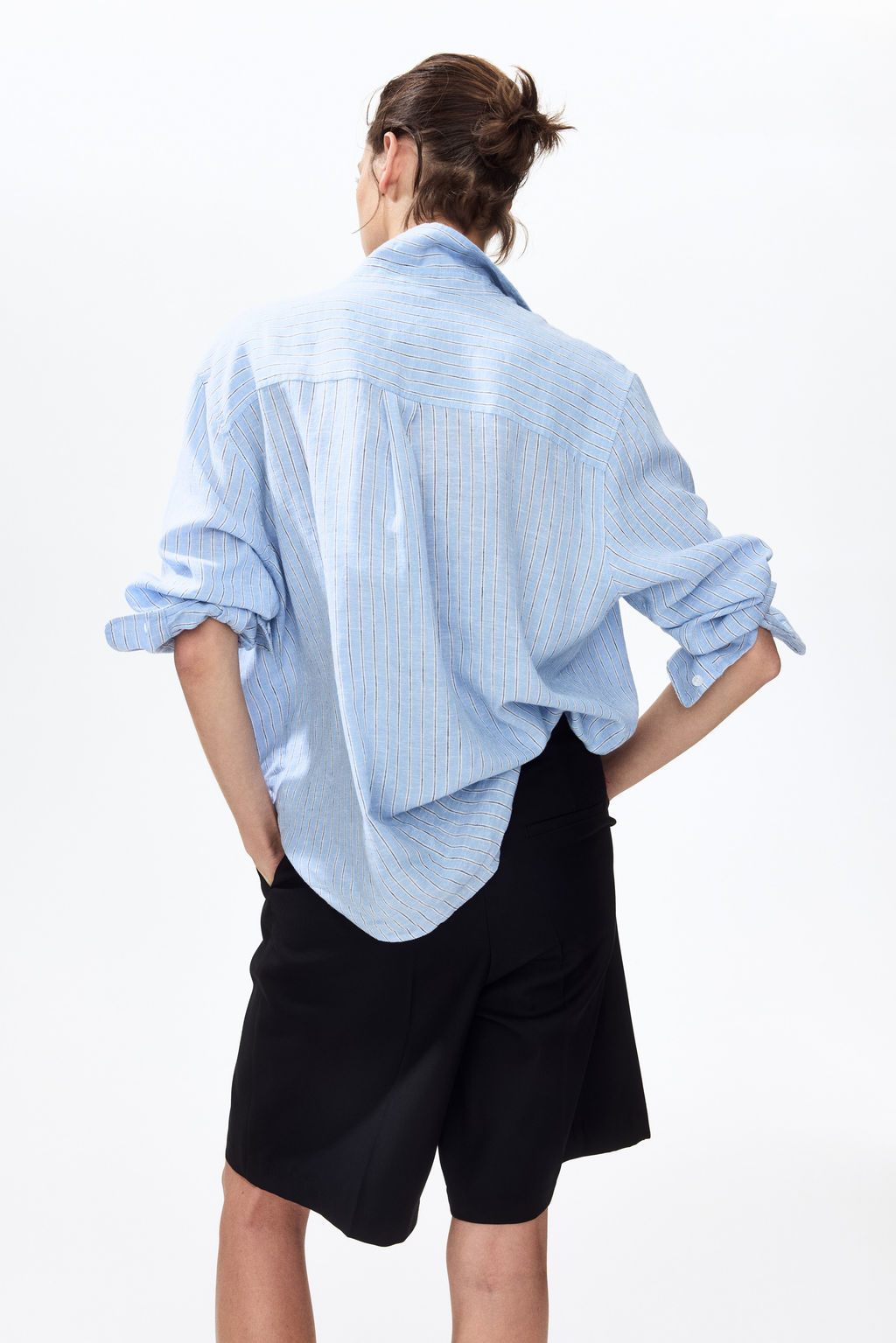 Camisa en mezcla de lino - H&m фото 12
