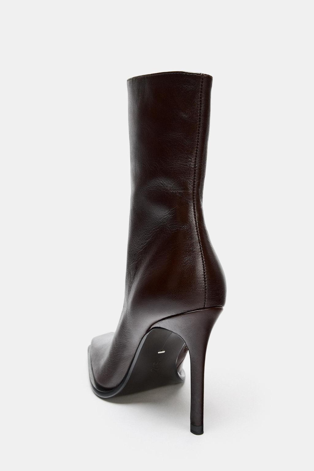 LIMITED EDITION LEATHER ANKLE BOOTS WITH SQUARE TOES - Zara фото 18