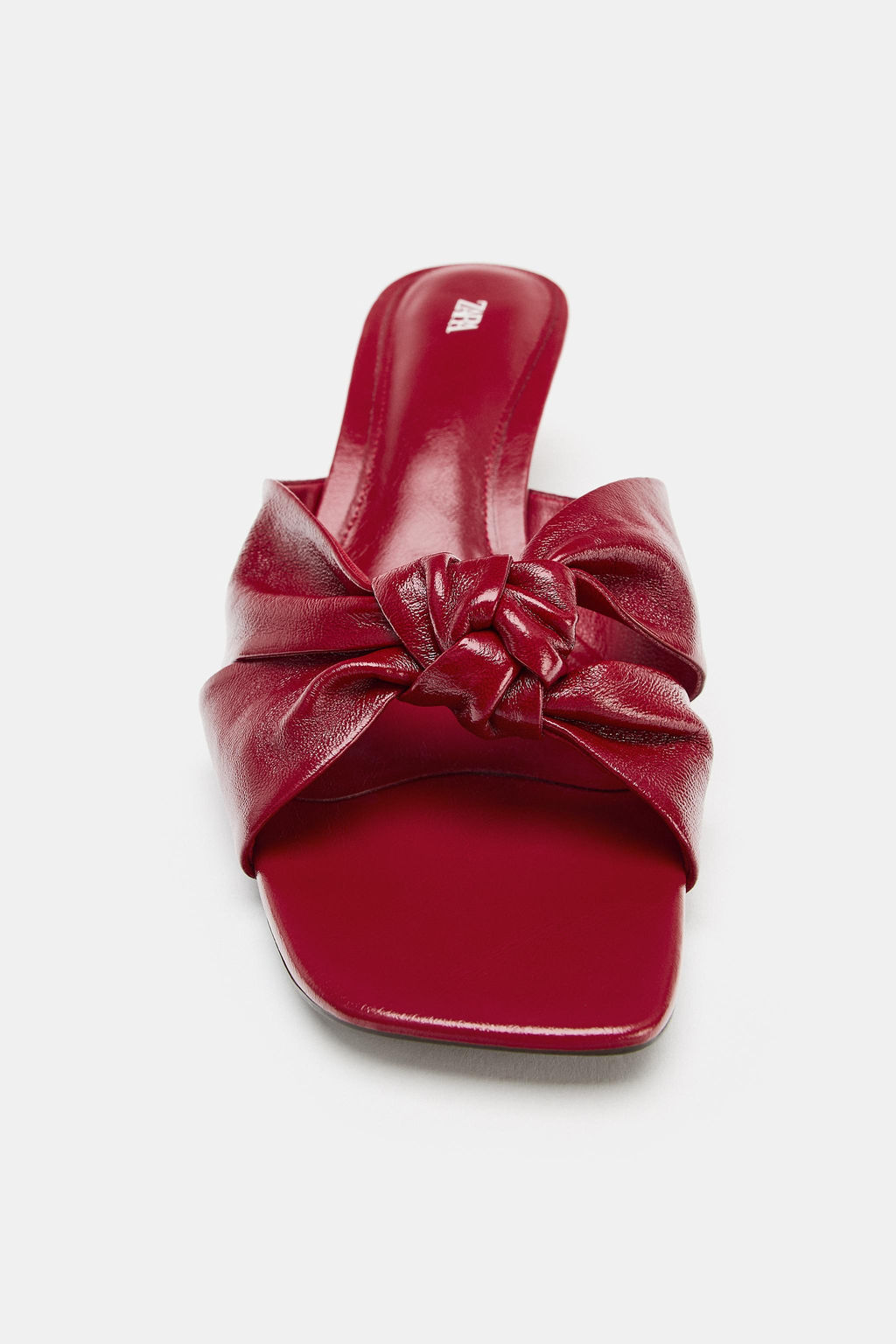 SANDALIA PIEL NUDO / Rojo - Zara фото 5
