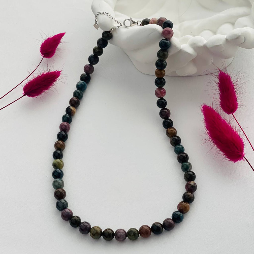 Бусы из Турмалина микс 50 см +