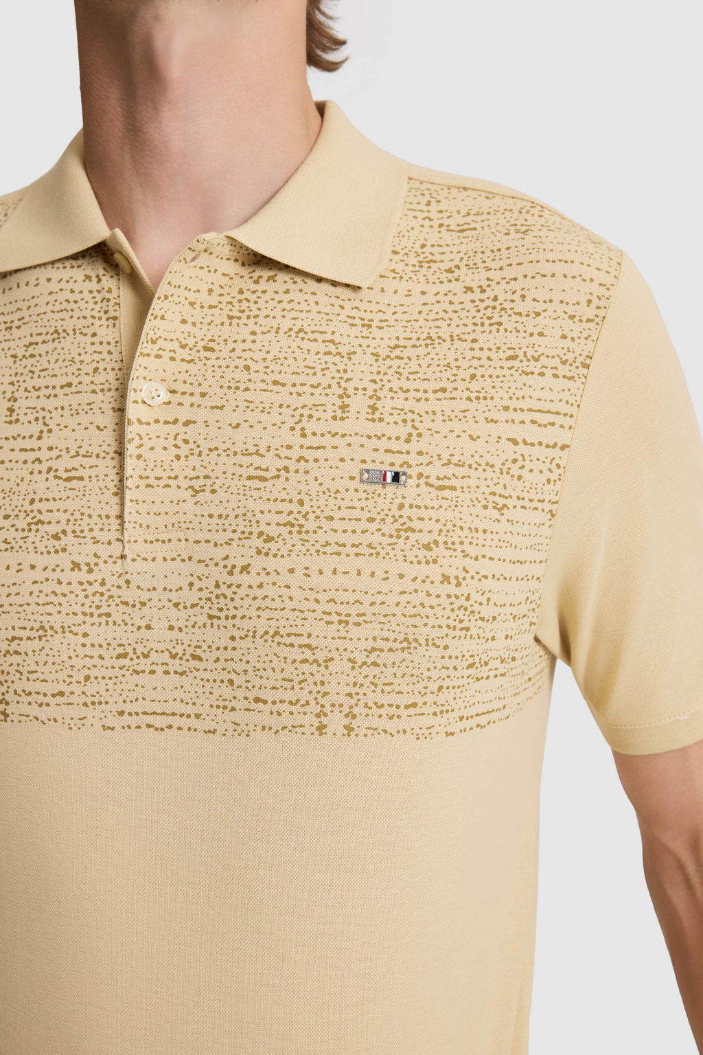 Erkek Bej Regular Fit Polo Yaka Ti__rt