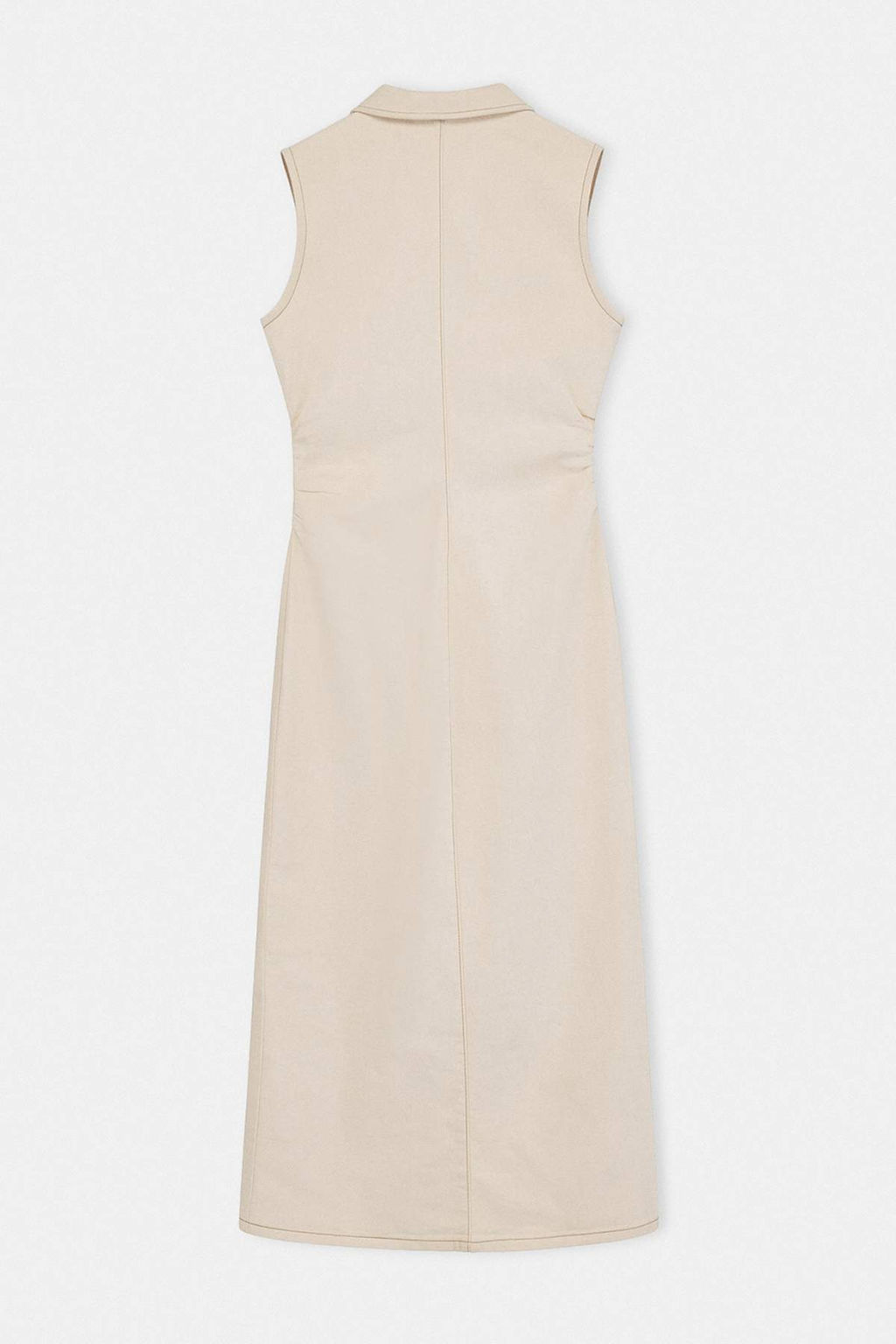 Ekru Dugme Detayl? Kolsuz Maxi Denim Elbise TWOSS26EL00216 - Trendyolmilla фото 6