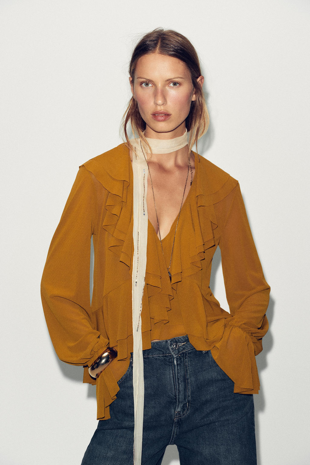 FLOWING RUFFLED TOP - Zara фото 2