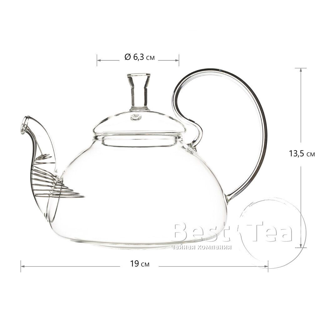 Чайник Ландыш, стекло 750 мл - Fujian Province Guang Fu Tea фото 6