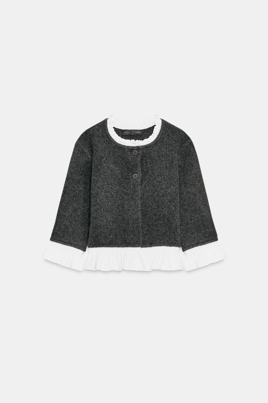 CONTRAST POPLIN CARDIGAN - Zara фото 7