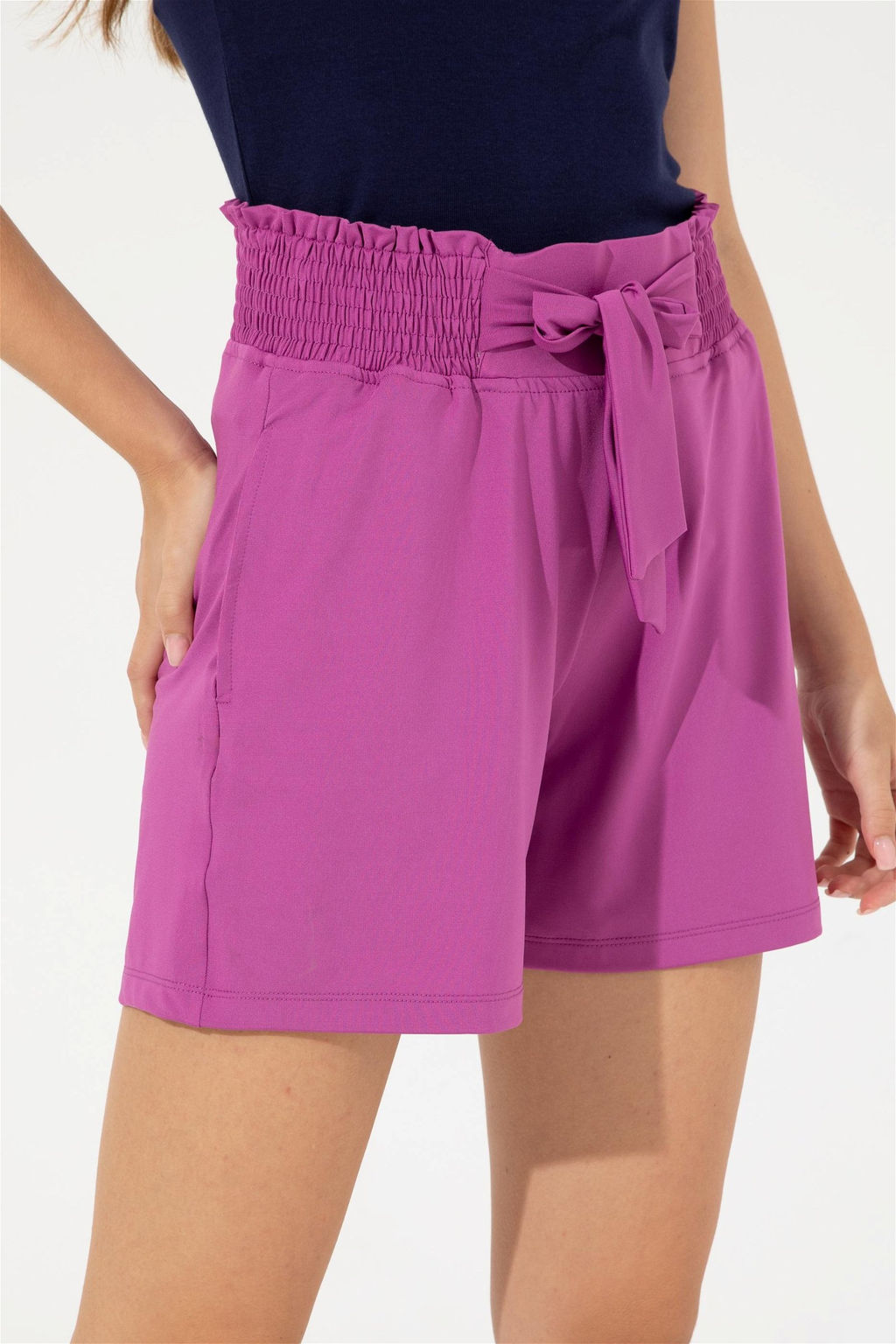Женские фиолетовые вязаные шорты Неожиданная скидка в корзине - U.s. polo assn фото 5