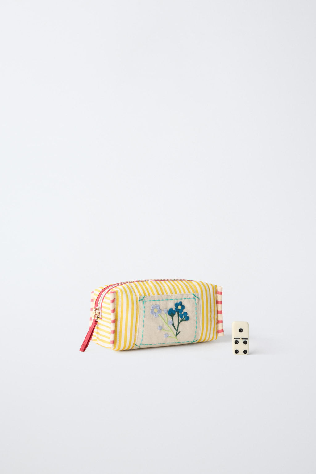 ESTUCHE RAYAS BORDADOS / Amarillo - Zara фото 6
