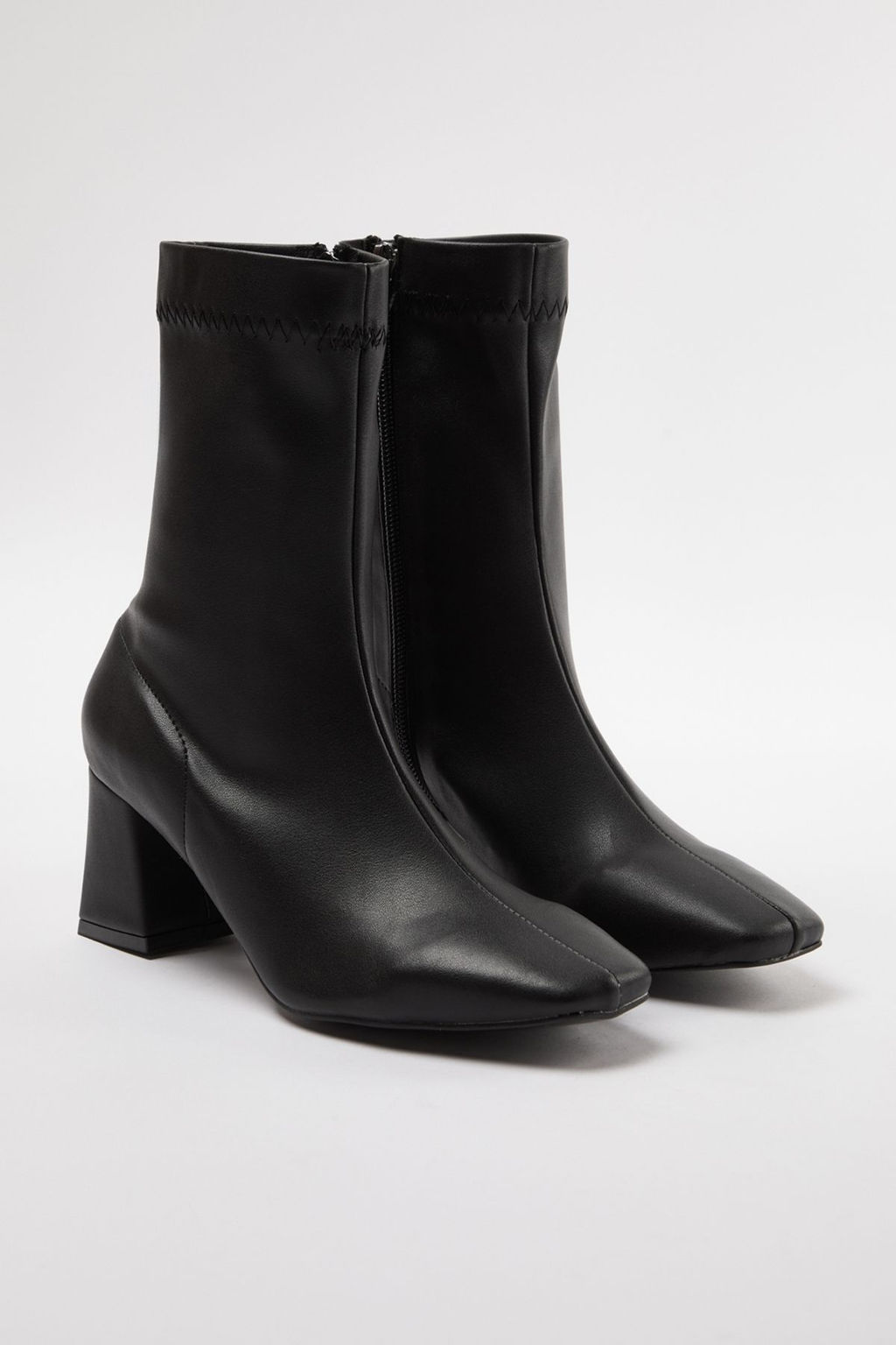 Trendyol Shoes Siyah Strec Fermuarl? Kad?n Blok Topuklu Bot TAKAW25BO00001 - Trendyolmilla фото 6