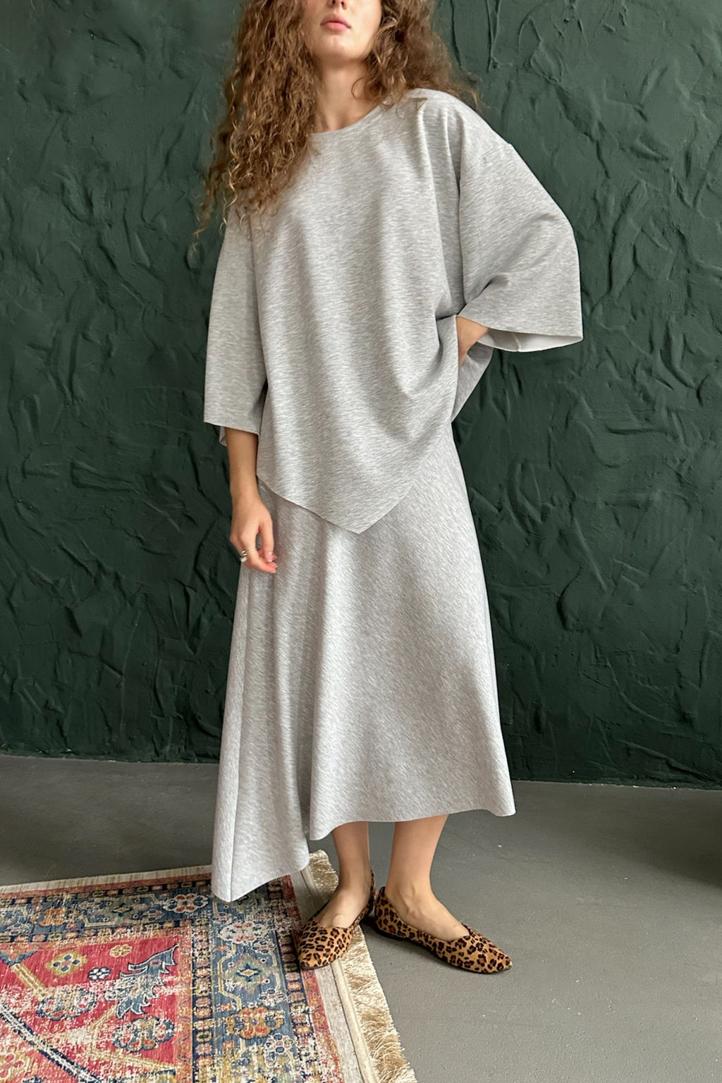 Юбка женская ASY106/01/Серый меланж