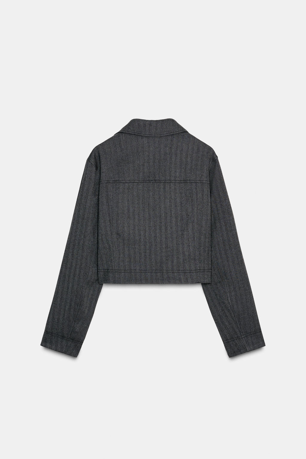 HERRINGBONE CROPPED BLAZER - Zara фото 7