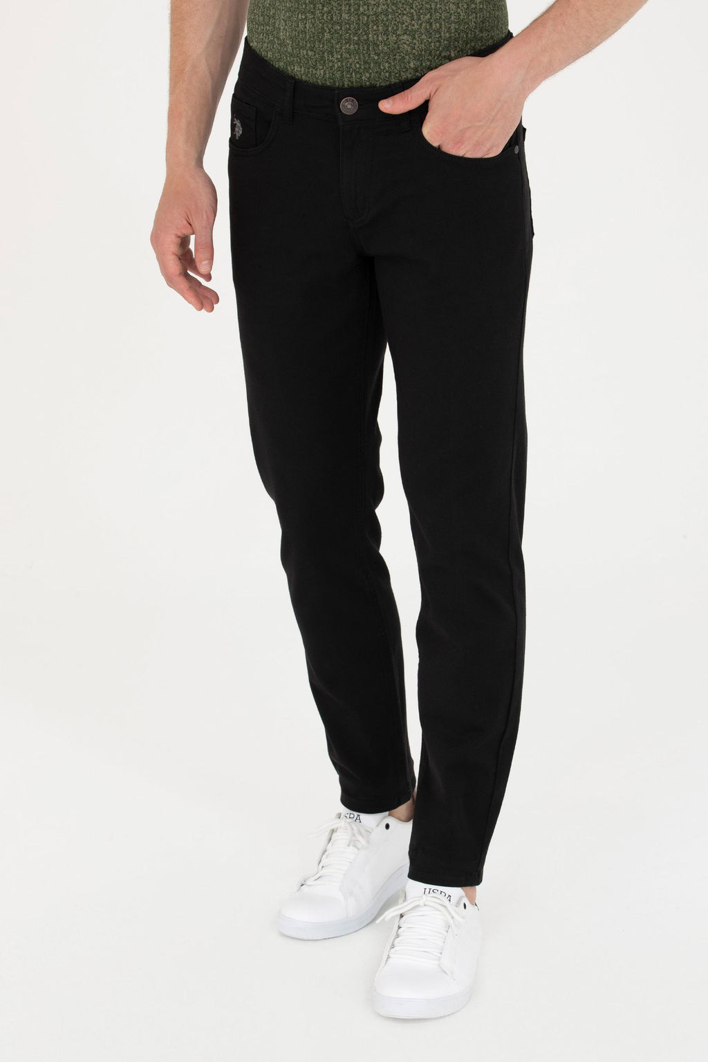U. S. Polo Assn / Мужские черные брюки из плотной ткани - U.s. polo assn фото 2
