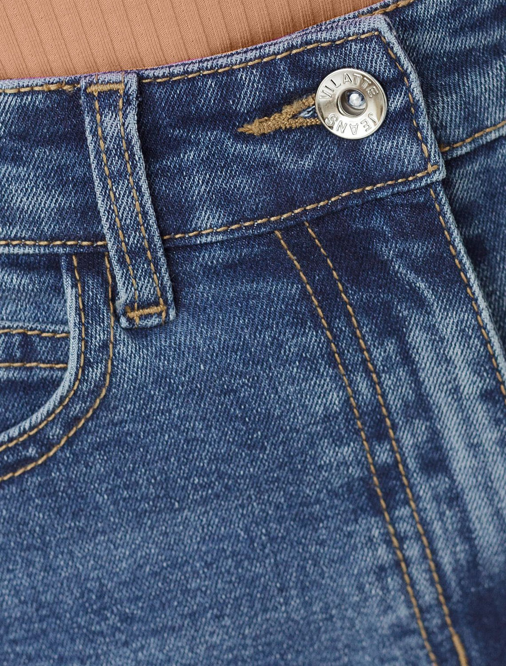 Джинсы дудочки из эластичного облегченного денима - Vilatte фото 4