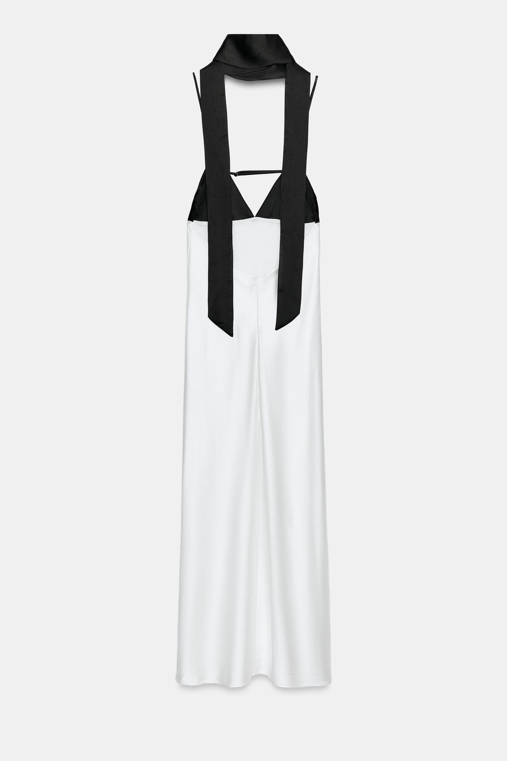 VESTIDO LENCERO COMBINADO FOULARD / Blanco - Zara фото 9