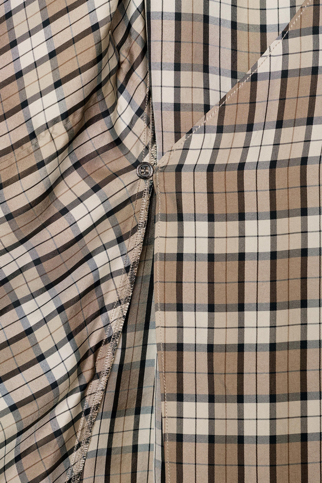 ZW COLLECTION LIMITED EDITION DRAPED CHECK SHIRT